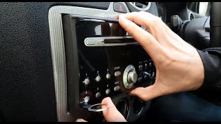 How to remove a Sony radio from a Ford & use the serial number for PIN code unlock