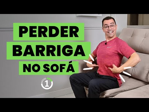 MELHORES EXERCÍCIOS DO MUNDO PARA A BARRIGA Sentado no Sofá | Nível 1