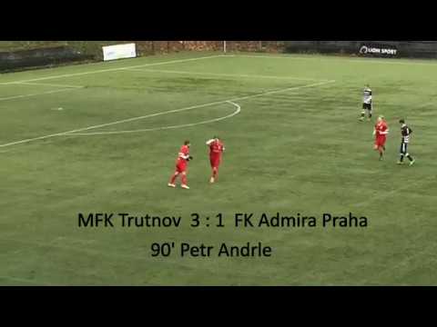 U19 Gólové akce, MFK Trutnov 3:1 Admira, Praha 27.10.2018