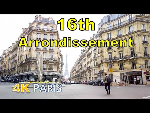 Walking in Paris - Back Streets 16th arrondissement of Paris [UHD]