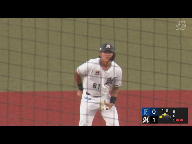 【ファーム】鋭く引っ張った!! マリーンズ・山本大斗 先制のタイムリー2ベースヒット!!  2024年7月18日 千葉ロッテマリーンズ 対 横浜DeNAベイスターズ