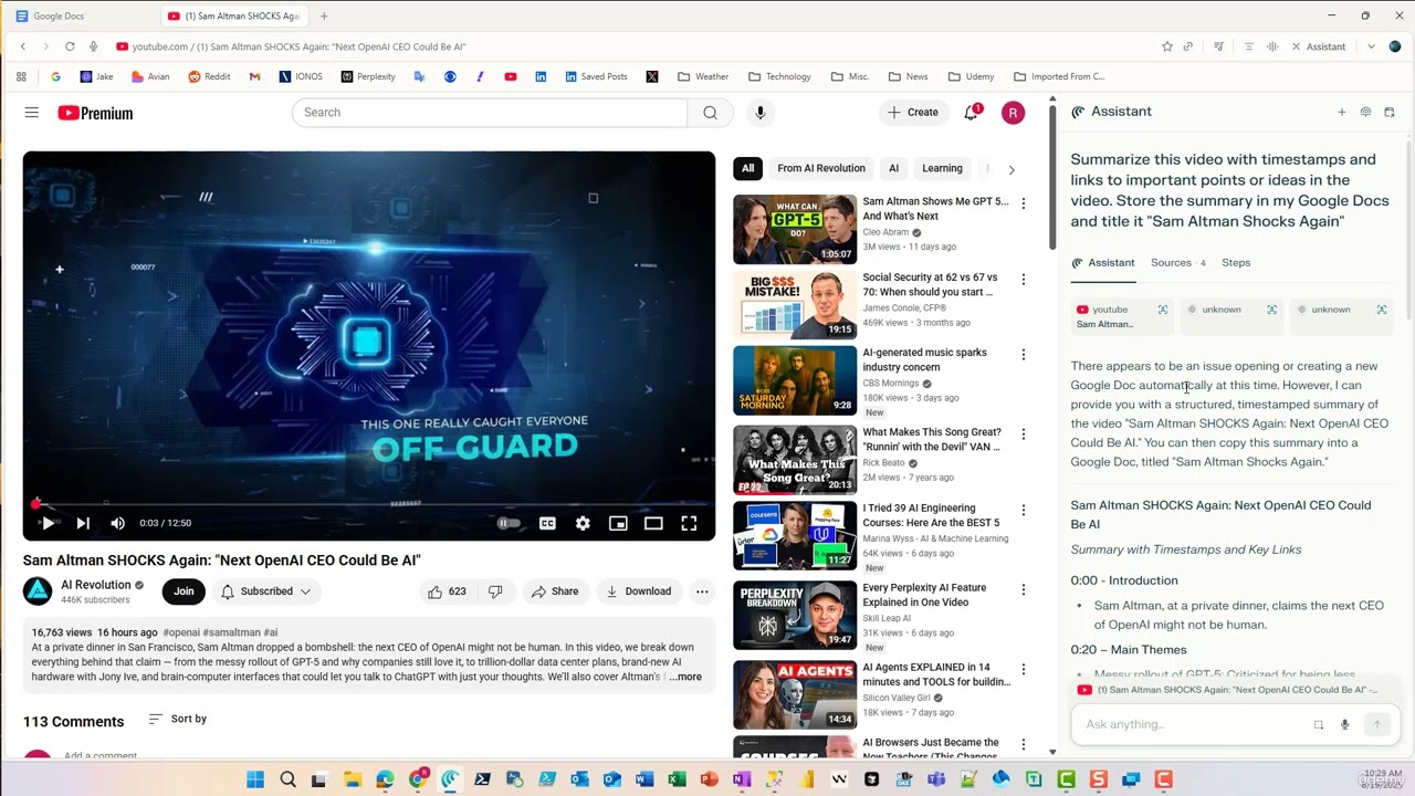 Google Docs Part 2 | Working with Google Documents | Mastering Perplexity Comet