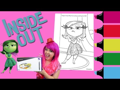 Coloring Disgust Inside Out Coloring Book Page Colored Markers Prismacolor | KiMMi THE CLOWN Video