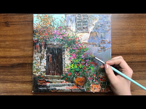 Paint a picture of old times in your memory | Acrylic painting creation process #177