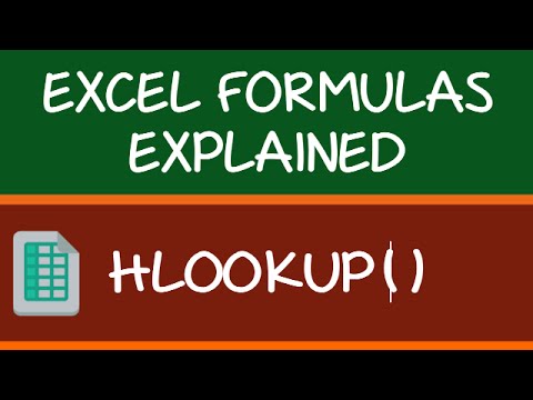 HLOOKUP Formula in Excel