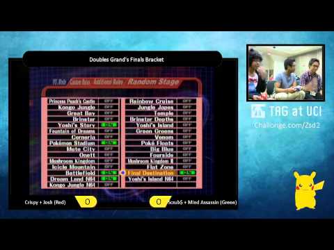ZS2 Grand Finals - Crispy + Josh (Red) vs Scrub$ + Mind Assassin (Green) - SSBM Doubles
