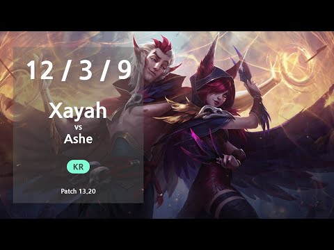 Xayah ADC vs Ashe - KR GrandMaster Patch 13.20