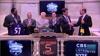 CBS Sports Celebrates Inaugural Season Broadcasting Thursday Night Football at NYSE