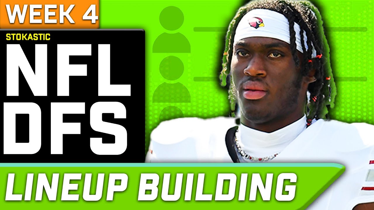 Week 4 NFL DFS: Single Lineup Sim Building | NFL DFS Strategy