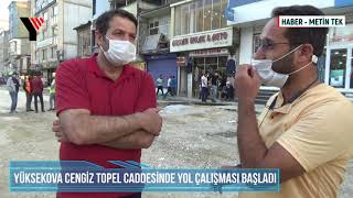 Yüksekova Cengiz Topel Caddesinde Yol Çalışması Başladı