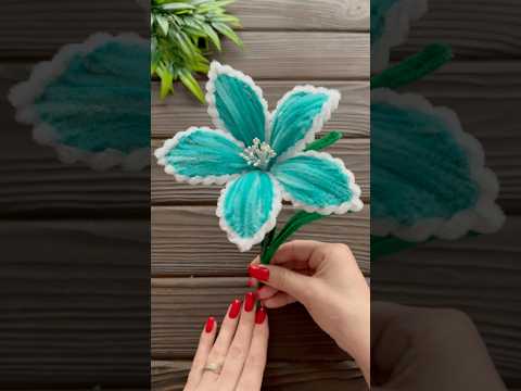 Beautiful Craft Ideas! Flower with from Chenille Wire