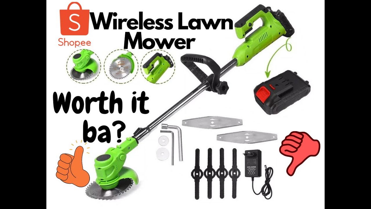 Shopee Wireless Lawn Mower, worth it nga ba