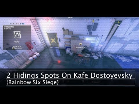 2 Hiding Spots On Kafe Dostoyevsky!   ( Rainbow Six Siege)
