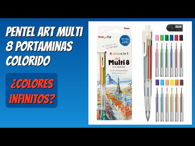 Vídeo relacionado con Pentel Art Multi 8 - Portaminas multicolor con 8 minas de color + juego de minas de repuesto (XPH804ST)