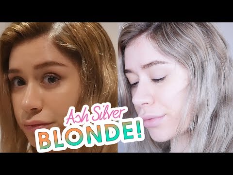 ASH BLONDE HAIR COLOR AT HOME | Silver Hair Ombre DIY