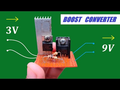 DC Motor HINDI Make DC to DC Boost Converter 3v to 9v Voltage Step Up डीसी टू डीसी बूस्ट