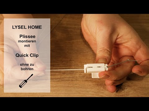 The LYSEL Quick Clip for quick pleated blind installation without drilling