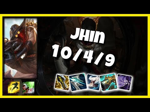 Jhin Gameplay Challenger Replay S11 - 11.4 Bot Lane (10/4/9) - EU