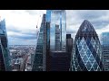 4K City Of London Skyscrapers Drone