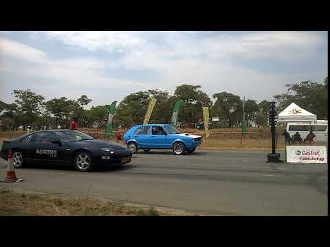Drag race Nissan 300zx vs VW Golf MK1 Onismo