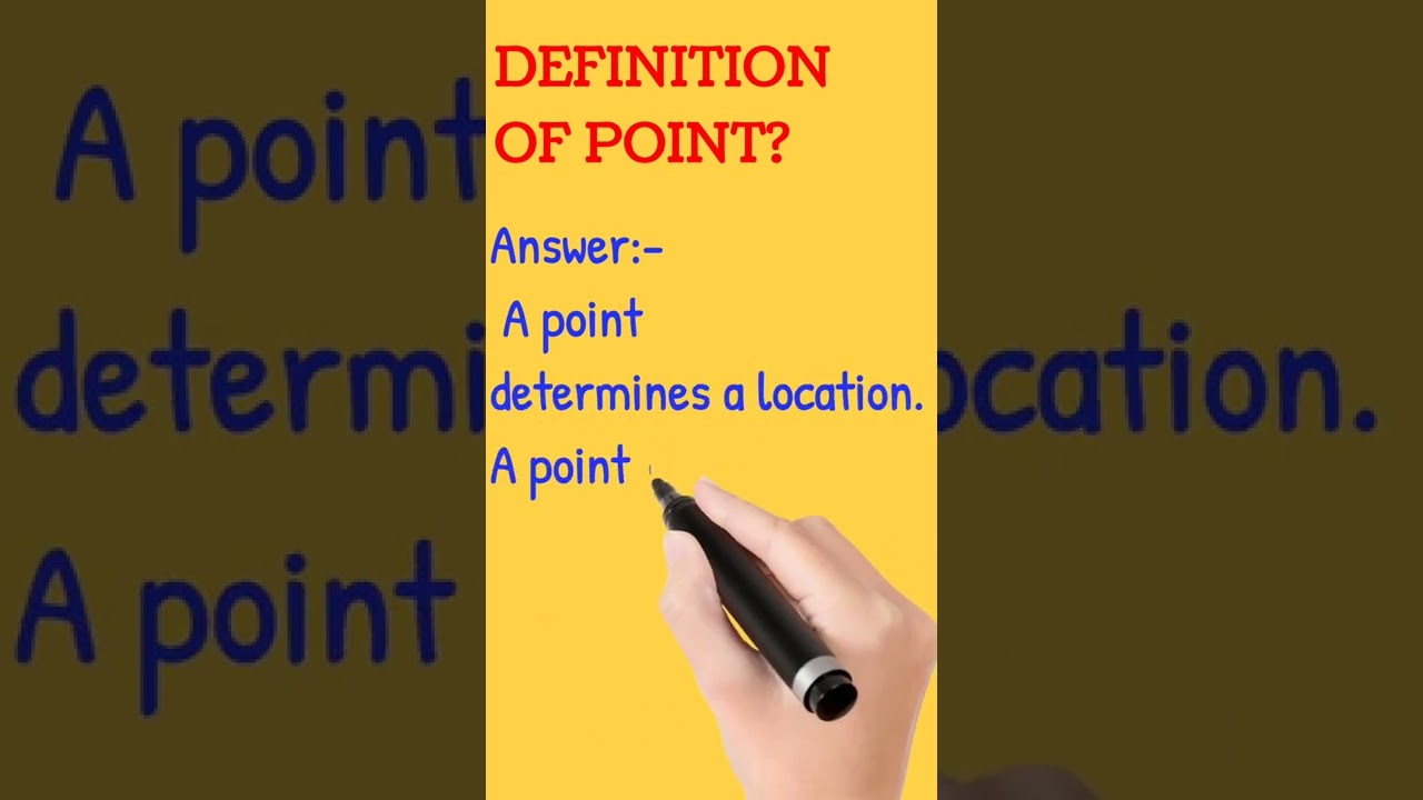 What does a point mean?