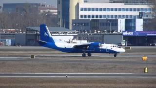preview picture of video 'Genex An-26 landing and taxing at Warsaw Airport'