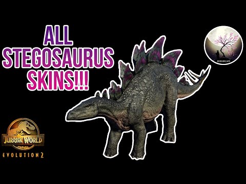 ALL STEGOSAURUS SKINS SHOWCASE!!! [4K] Jurassic World Evolution 2