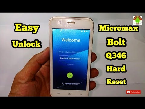 Micromax Bolt Q346 Hard Reset