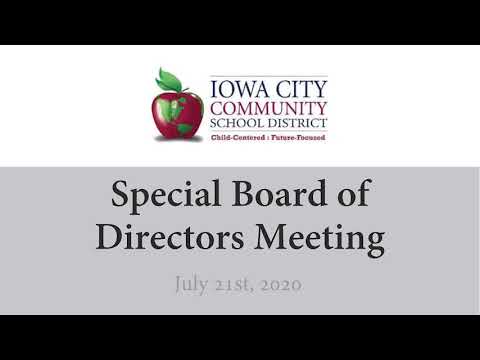 Board of Directors Meeting - 7/21/2020