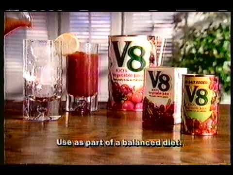 V8 juice commercial 1986