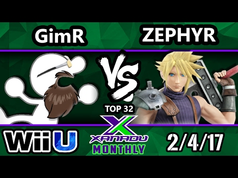 S@X Feb Monthly - VGBC | GimR (G&W) Vs. Zephyr (Cloud) SSB4 Top 32 - Smash 4 - Smash Wii U
