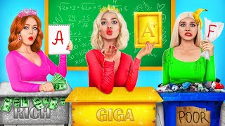 Rich vs Poor vs Giga Rich Student | Funny Expensive vs Cheap Moments by RATATA BOOM