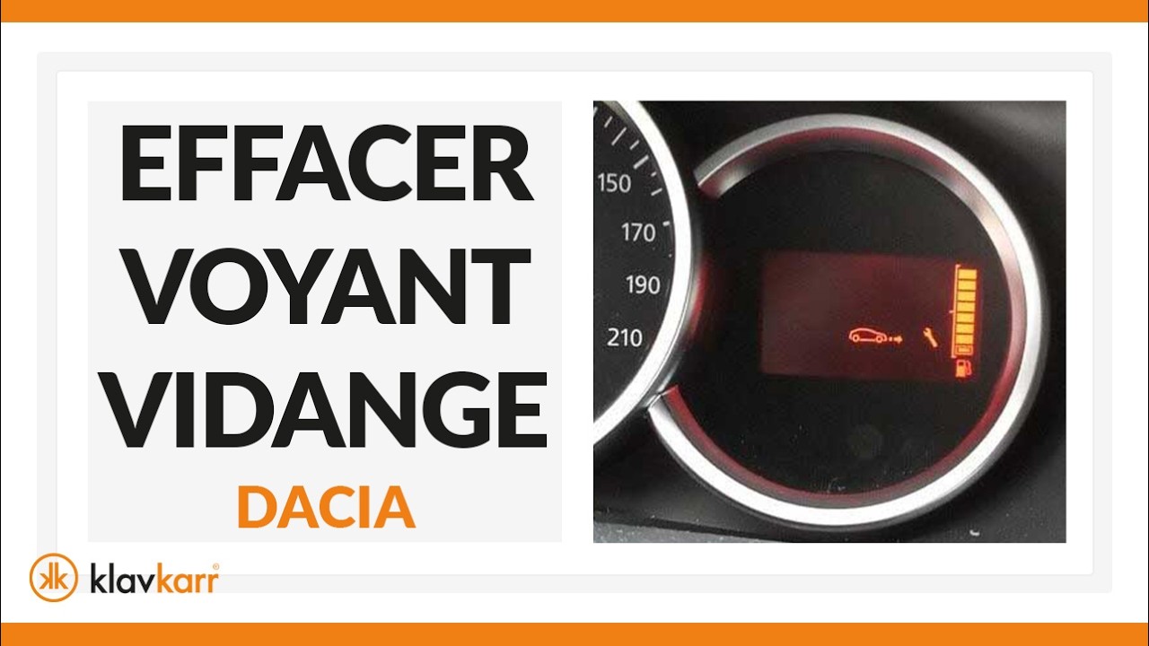 [TUTO] Remise à zéro compteur révision et voyant vidange Dacia Sandero
