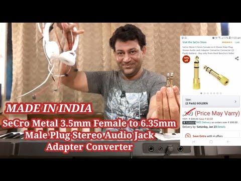 SeCro Metal 3.5mm Female to 6.35mm Male (PURCHASE LINK IN DESC) Audio Jack Adapter Converter Review