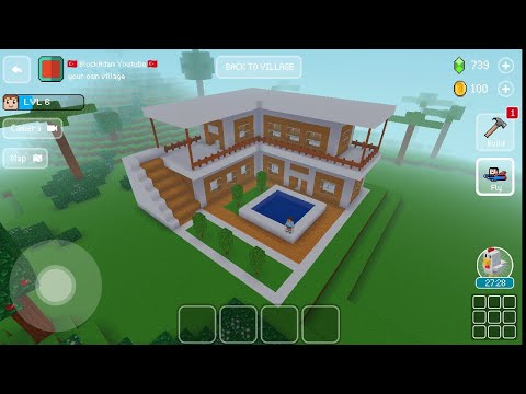BLOCK CRAFT 3D | How to Build a Large Modern House Tutorial (Easy) #114