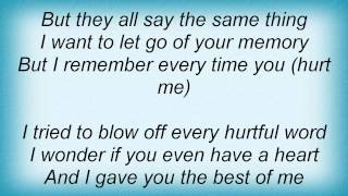 Love Is Red - I Gave You The Best Of Me Lyrics