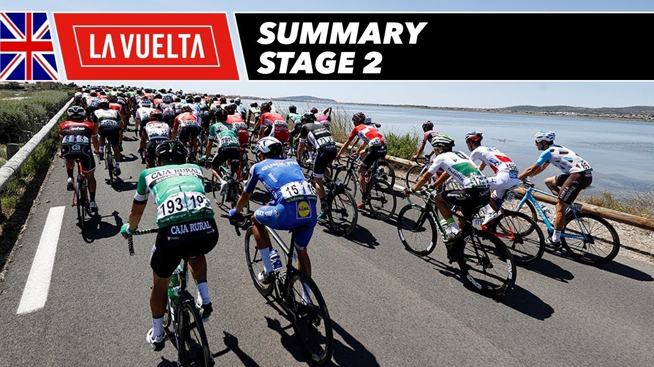 Summary - Stage 2 - La Vuelta 2017 - YouTube