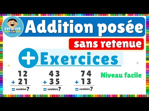 Addition posée sans retenue - Exercices - Niveau facile