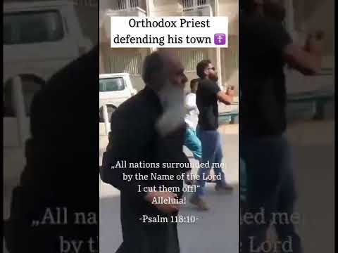 Orthodox Christian Priest against radical islamist militias ☦️☦️☦️