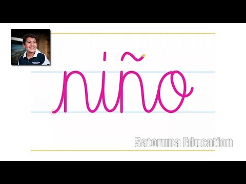 Cómo escribir la letra 'n' de 'niño'  - App educativa Cursiva
