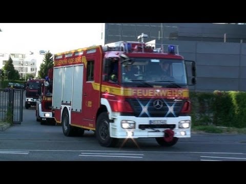 Löschzug der Berufsfeuerwehr Heidelberg mit Reserve DLK 23/12