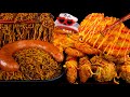 SUB Kielbasa Black Bean Noodles Giant Cheese Sticks Chicken Hash Browns ASMR Mukbang Eating Show
