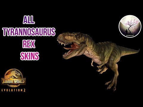 ALL TYRANNOSAURUS REX SKINS SHOWCASE!! [4K] Jurassic World Evolution 2