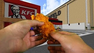 Realistic Minecraft - VISITING KFC IN REAL LIFE MI