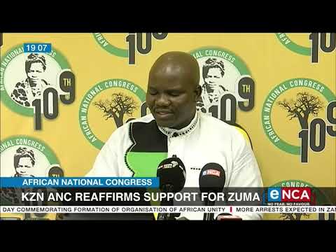 KZN ANC reaffirms support for Zuma