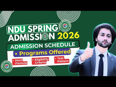 NDU Spring Admission 2026 I National Defense University Spring Admission 2026 I NDU Entry Test 2026