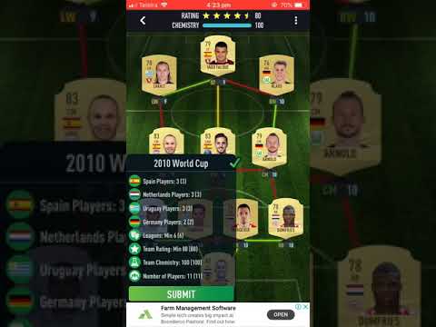 Xavi Hernandez 2010 World Cup sbc PACYBITS 20