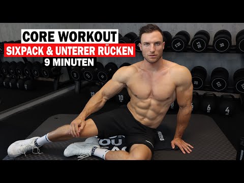 9 Minuten CORE Workout für Zuhause |  SIXPACK + UNTERER RÜCKEN - Extrem effektiv! | Sascha Huber