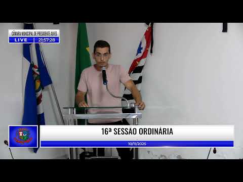 TV CÂMARA PRESIDENTE ALVES - 16ª SESSÃO ORDINÁRIA