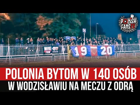 Polonia Bytom w 140 osób w Wodzisławiu na meczu z Odrą (22.10.2022 r.)